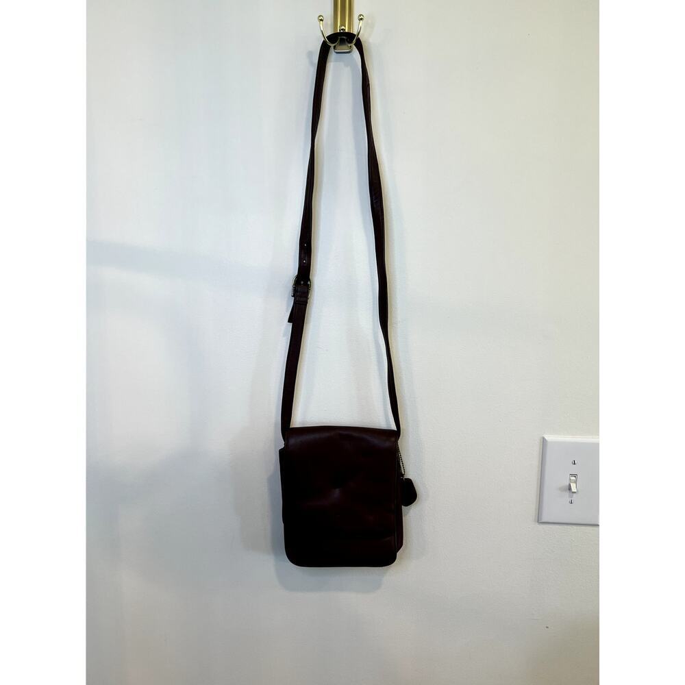 Vintage Etienne Aigner Brown Leather Crossbody Bag Small Minimalist Purse